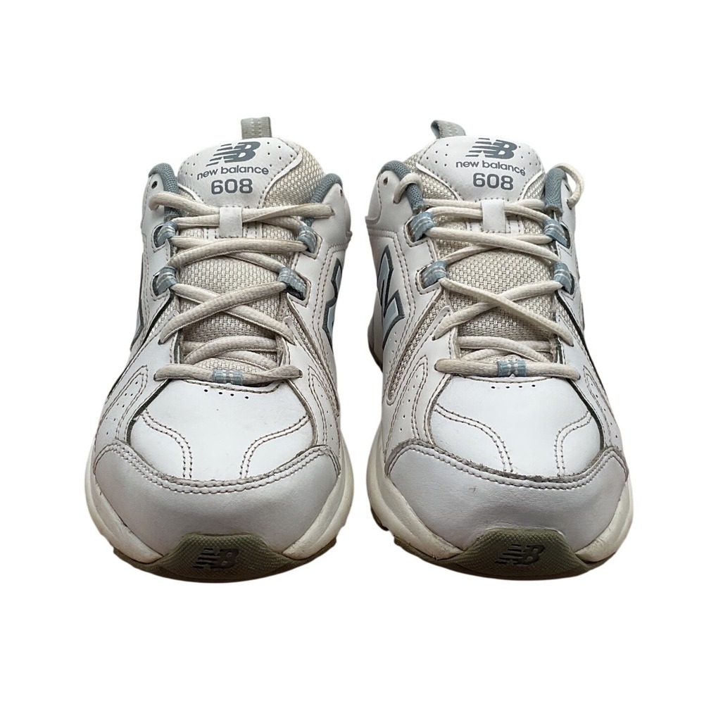 New Balance 608 Womens White Grey Leather Cross Training Shoes WX608WB5 Size 7.5